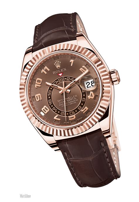 rose gold rolex sky dweller